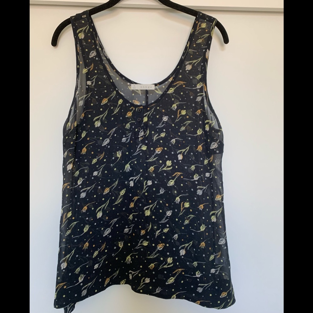 Hinge floral silk top